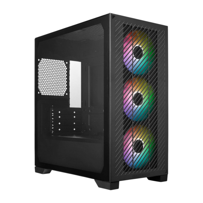 Cooler Master Elite 301 Tempered Glass Mini Tower PC Case - Black