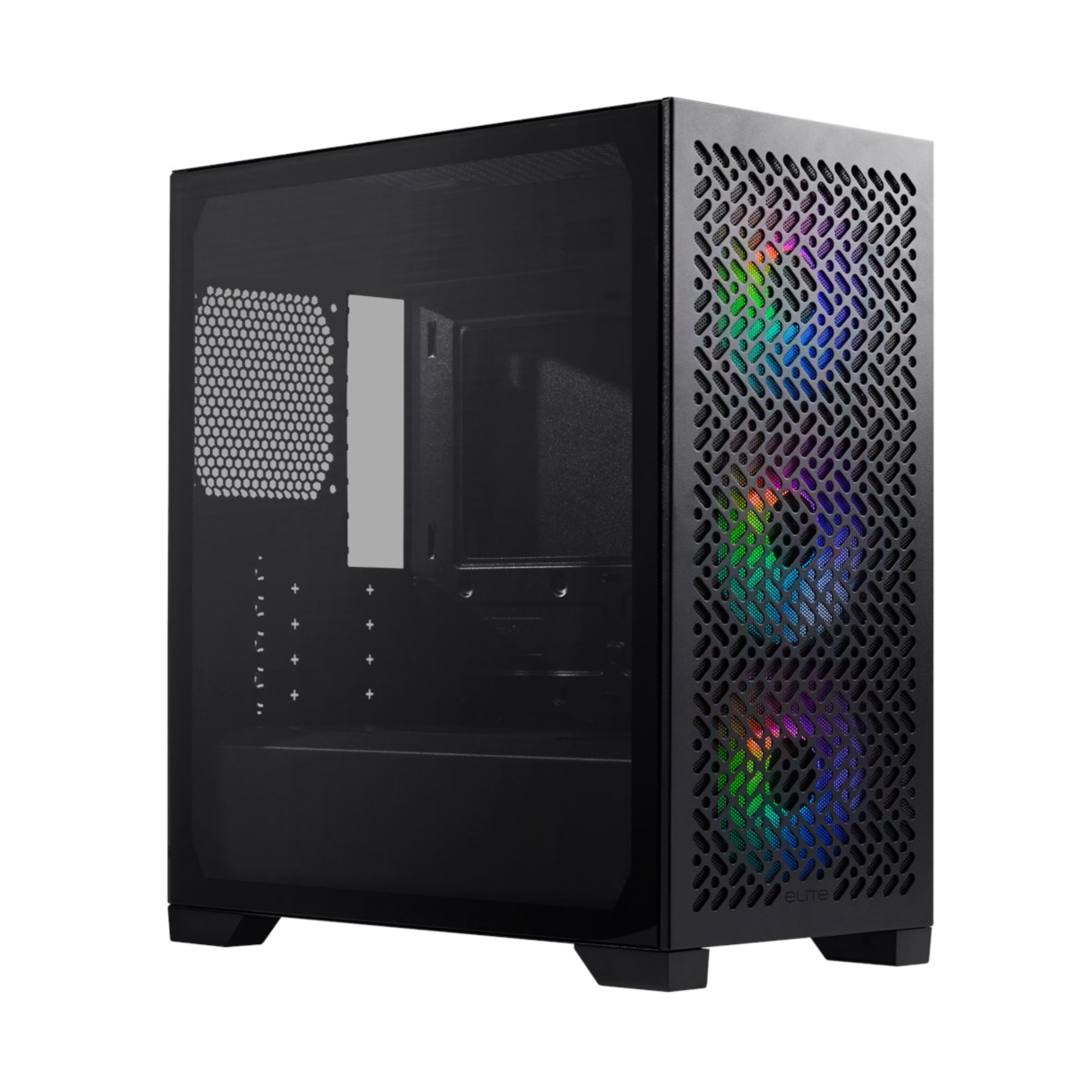 Cooler Master Elite 302 Tempered Glass Mini Tower PC Case - Black