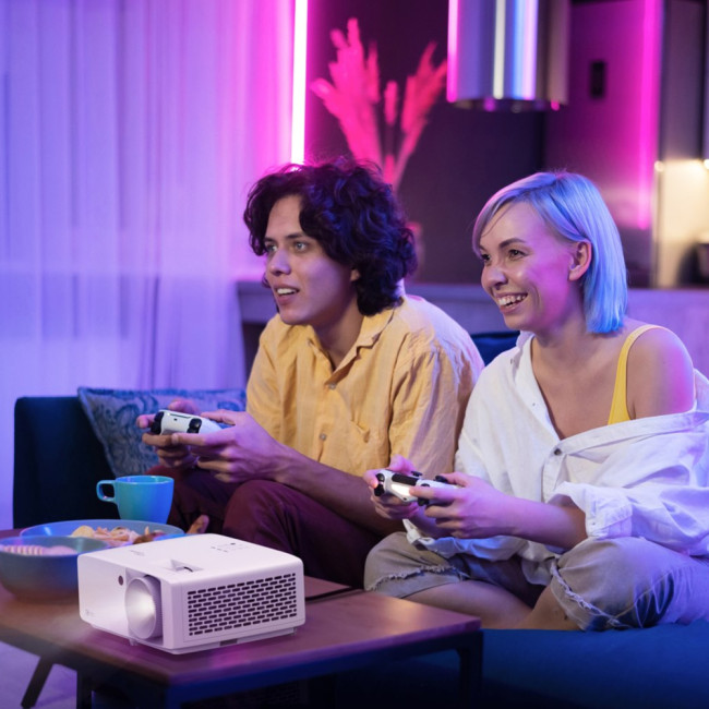 Optoma UHZ66 4K UHD Eco-friendly 4000 ANSI Lumens Laser Short throw Data DLP 3D Projector White