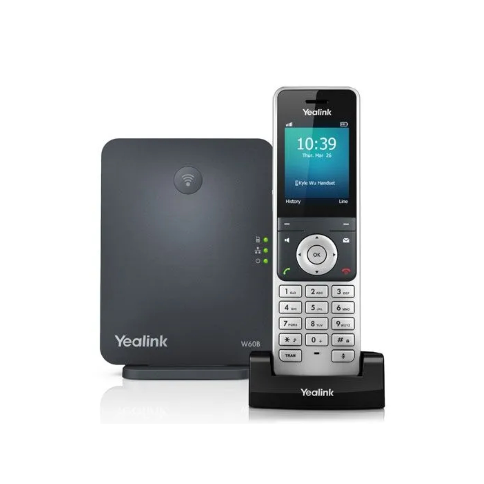 Yealink W60P DECT IP Cordless Handset and Base Station With USB Charger Cradle