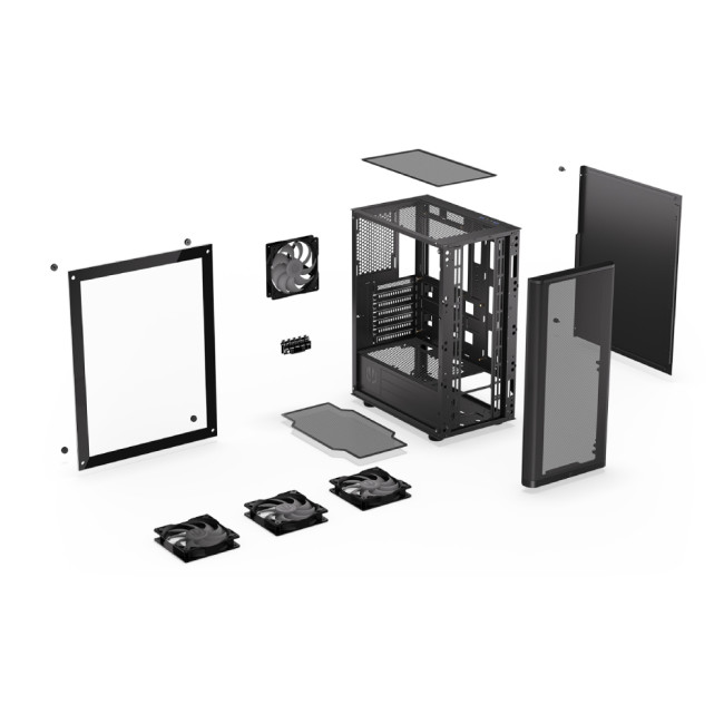 Refurbished Endorfy Ventum 200 ARGB ATX Full Tower Tempered Glass PC Case