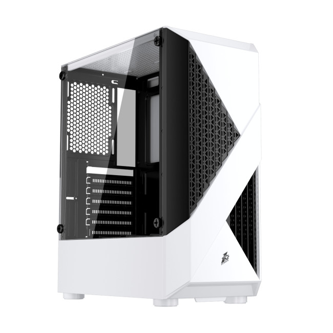 1st Player F3-A-WH Tempered Glass Mid Tower PC Case - White