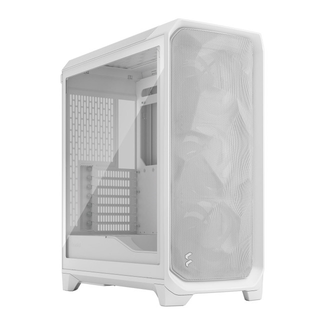 Fractal Design Meshify 3 Mid Tower Gaming PC Case - White TG Clear Tint