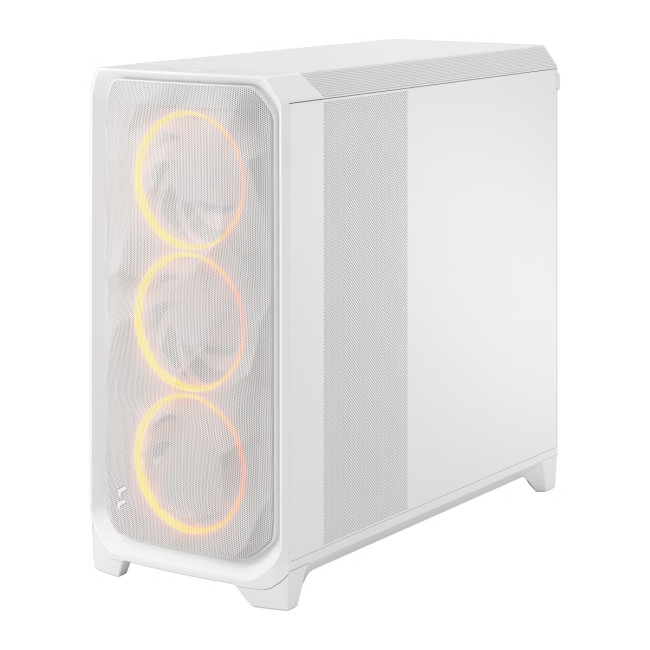 Fractal Design Meshify 3 XL Full Tower Gaming PC Case - White RGB TG Clear Tint