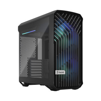 Fractal Design Torrent Compact Tempered Glass Mid-Tower E-ATX PC Case - Black RGB TG Light Tint