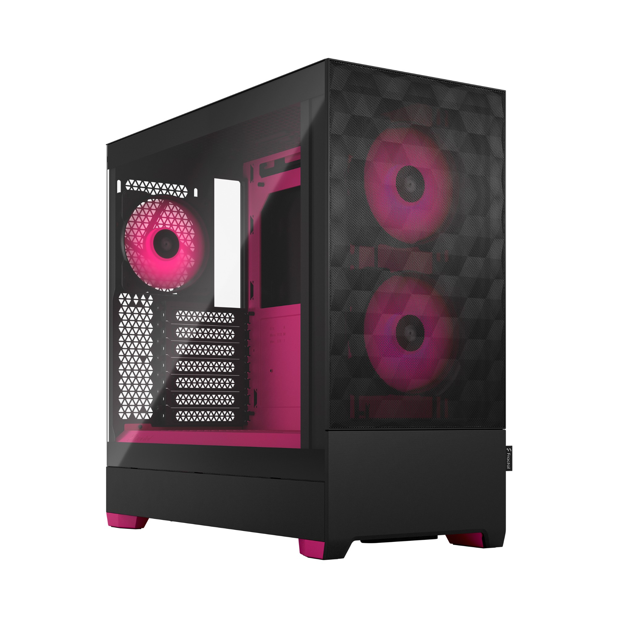 Fractal Design Pop Air Tempered Glass Mid-Tower ATX Gaming PC Case - RGB Magenta Core