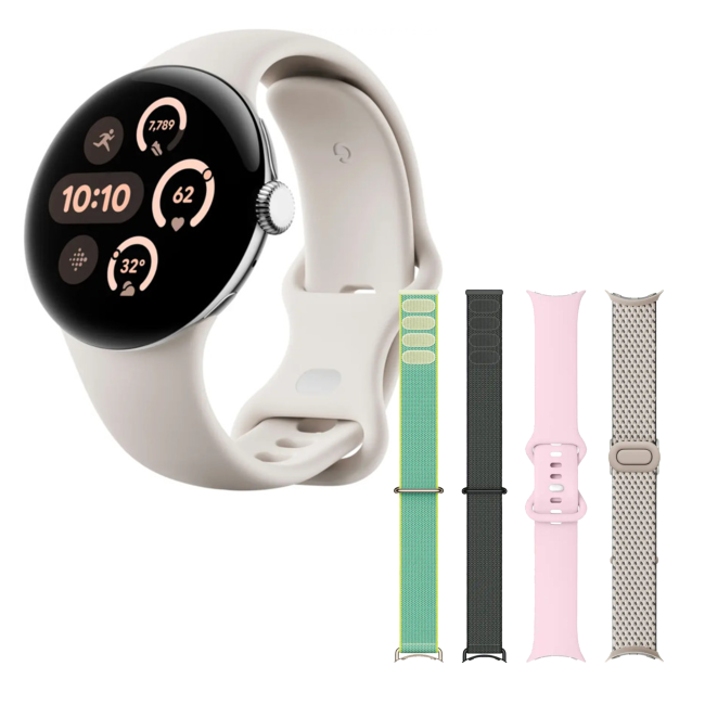 Google Pixel Watch 3 41mm Qualcomm Cortex M33 32GB 4G LTE Smartwatch with Band - Porcelain