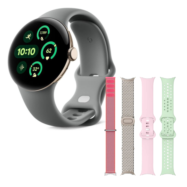 Google Pixel Watch 3 41mm Qualcomm Cortex M33 32GB WiFi Smartwatch with Band - Hazel