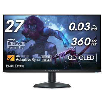 Dell Alienware AW2725DF 27" QD-OLED Quad HD 360Hz 0.03ms Freesync Height Adjustable Gaming Monitor