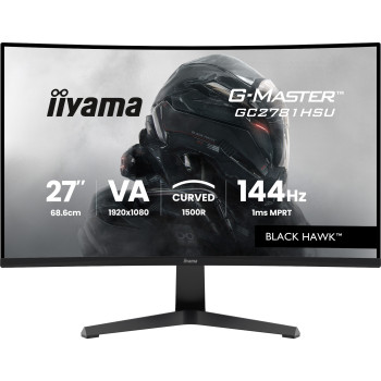 iiyama G-Master GC2781HSU-B1 27" Full HD VA 144Hz 1ms Curved Gaming Monitor with Speakers - Black