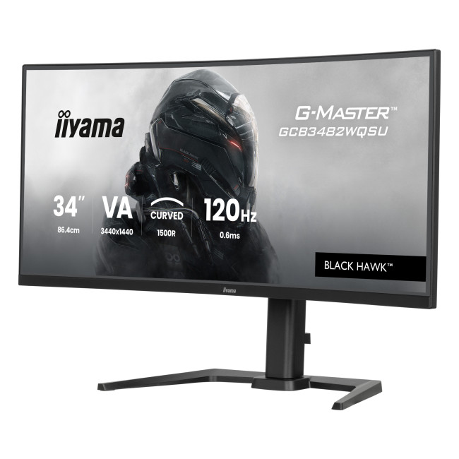 iiyama G-Master GCB3482WQSU 34" Curved Ultrawide QHD 120Hz 0.6ms Freesync Premium Gaming Monitor