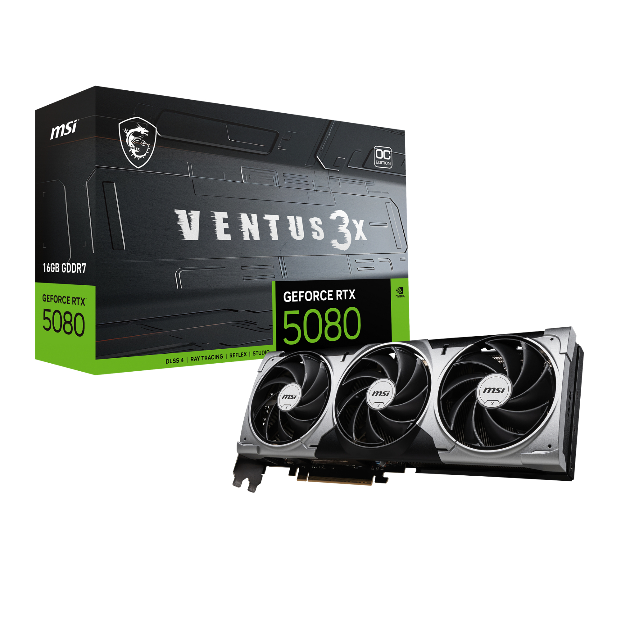 Msi Grey Geforce Rtx 5080 16G Ventus 3X Oc Graphics Card