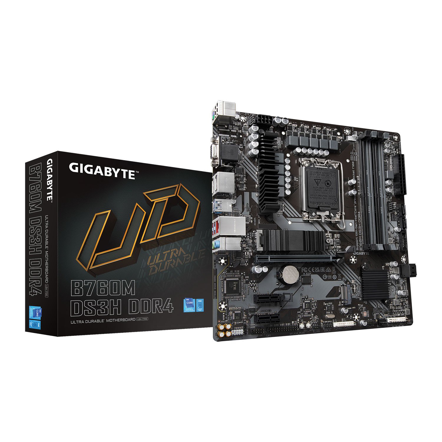 Gigabyte Black Refurbished B760m Ds3h Ddr4 Micro Atx Intel Lga1700 Motherboard
