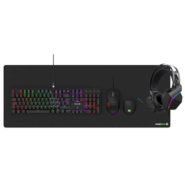 GameMax Pulse 4-in-1 Mechanical Keyboard Mouse Headset Mouse Pad Combo Kit