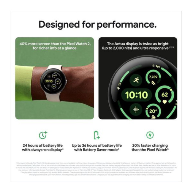 Google Pixel Watch 3 41mm Qualcomm Cortex M33 32GB WiFi Smartwatch with Band - Hazel