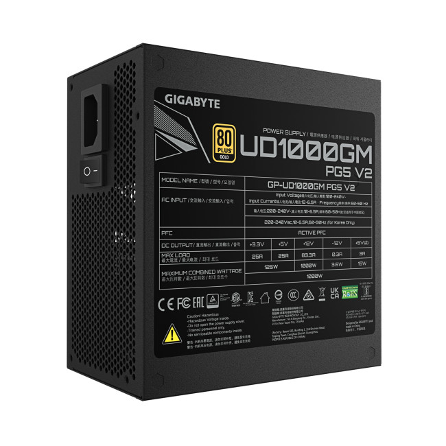 Gigabyte UD1000GM 1000W ATX 3.0 80 Plus Gold Power Supply