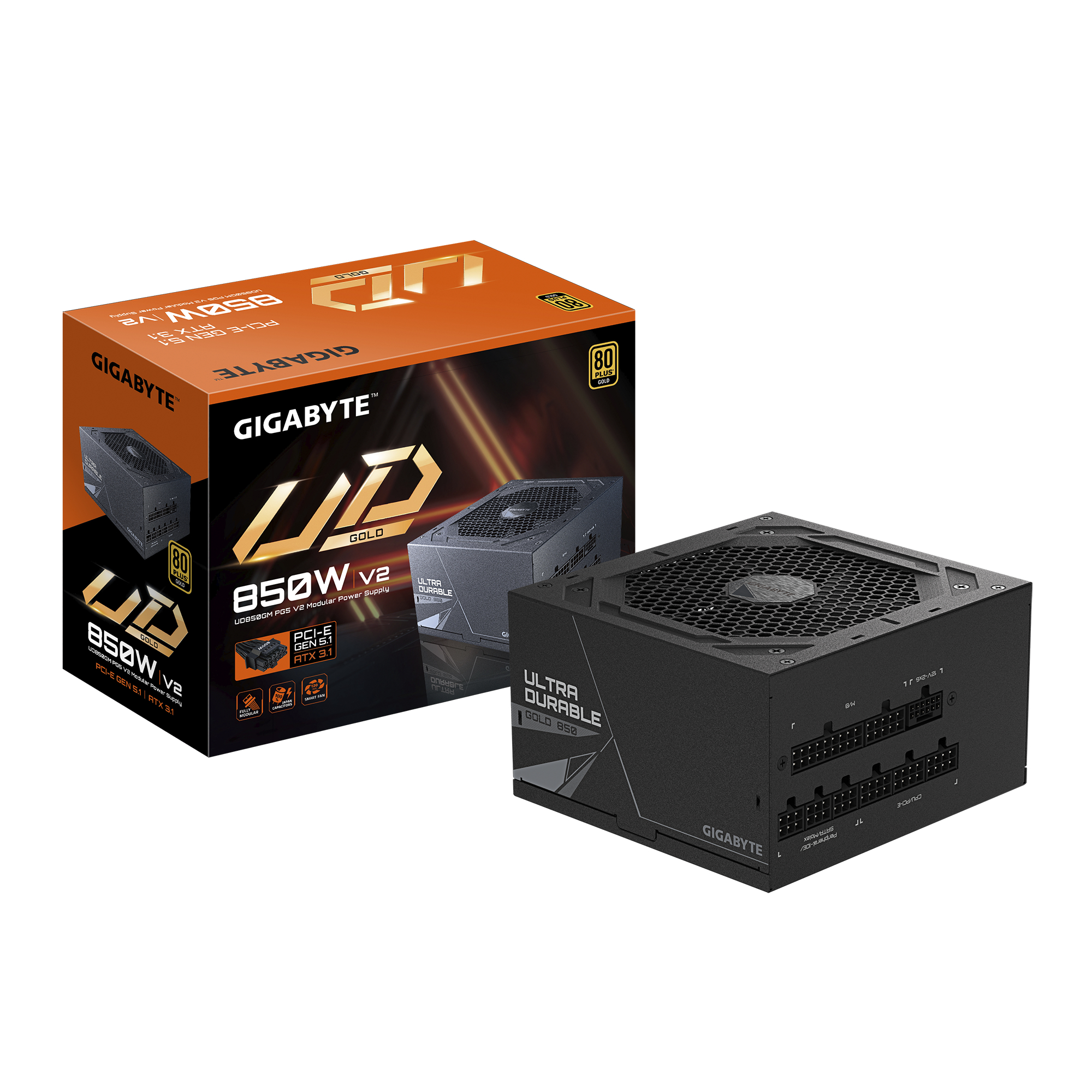 GIGABYTE UD850GM PGS V2 GOLD認証 850W電源　新品 Gigabyte UD850GM 850W Gold PSU: GP-UD850GM PG5 V2