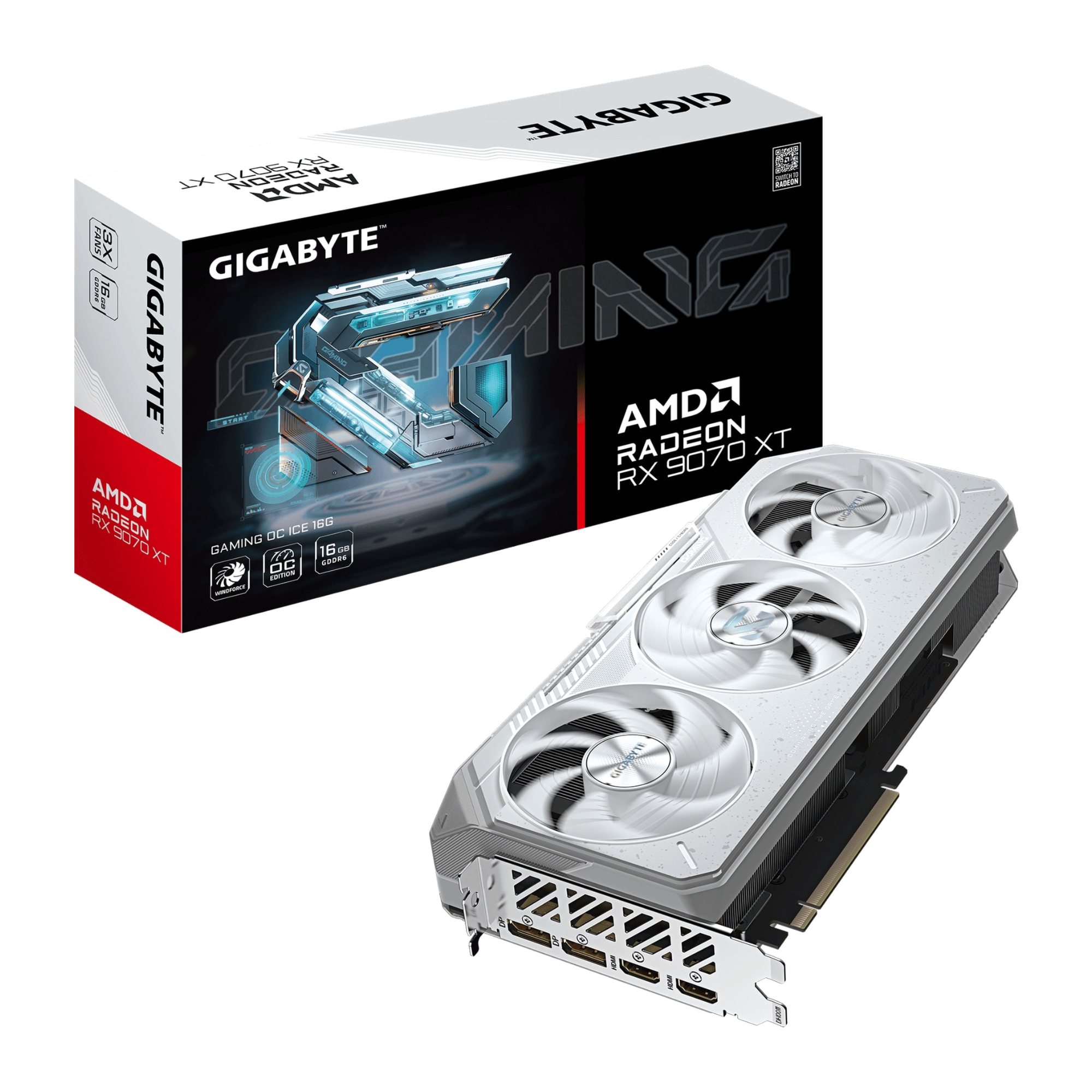 Refurbished GIGABYTE Radeon RX 9070 XT GAMING OC ICE 16GB GDDR6 Graphics Card