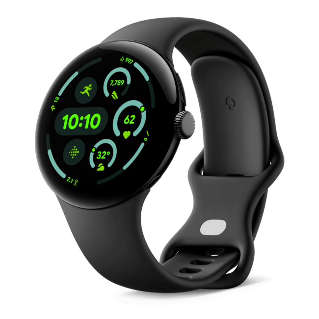 Google Pixel Watch 3 45mm Qualcomm Cortex M33 32GB Wifi Black Smartwatch with Additional Bands Bundle