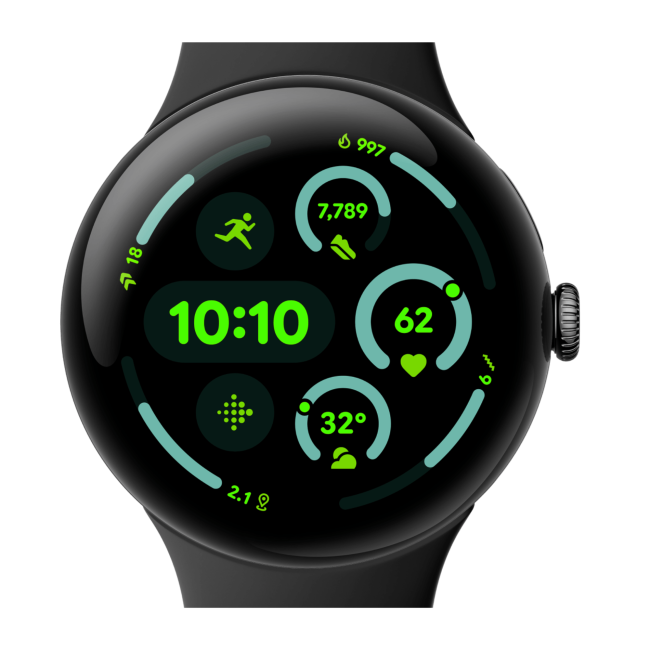 Google Pixel Watch 3 45mm Qualcomm Cortex M33 32GB Wifi Black Smartwatch with Additional Bands Bundle