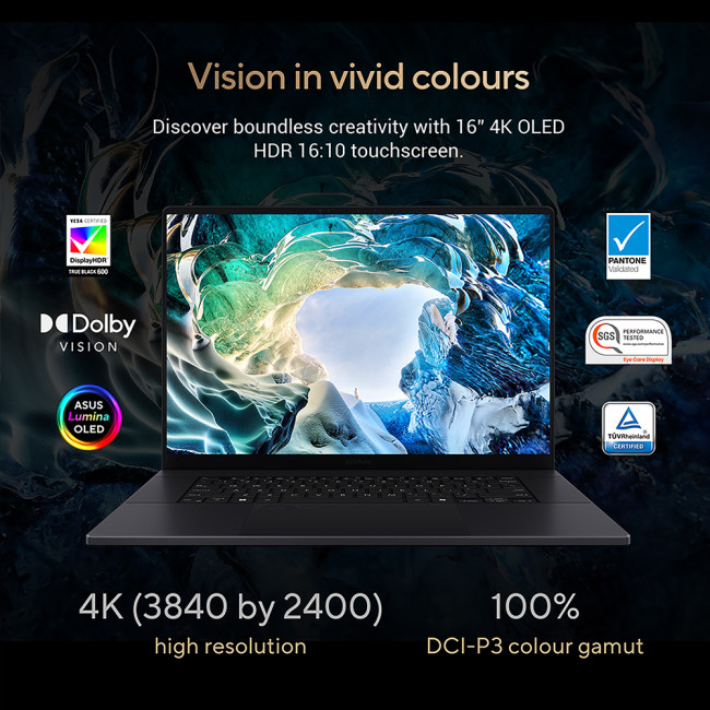 ASUS ProArt P16 H7606 H7606WP-RJ088W AMD Ryzen AI 9 HX 370 64GB RAM 2TB SSD RTX 5070 16" 3K OLED Windows 11 Home AI Copilot+ Laptop