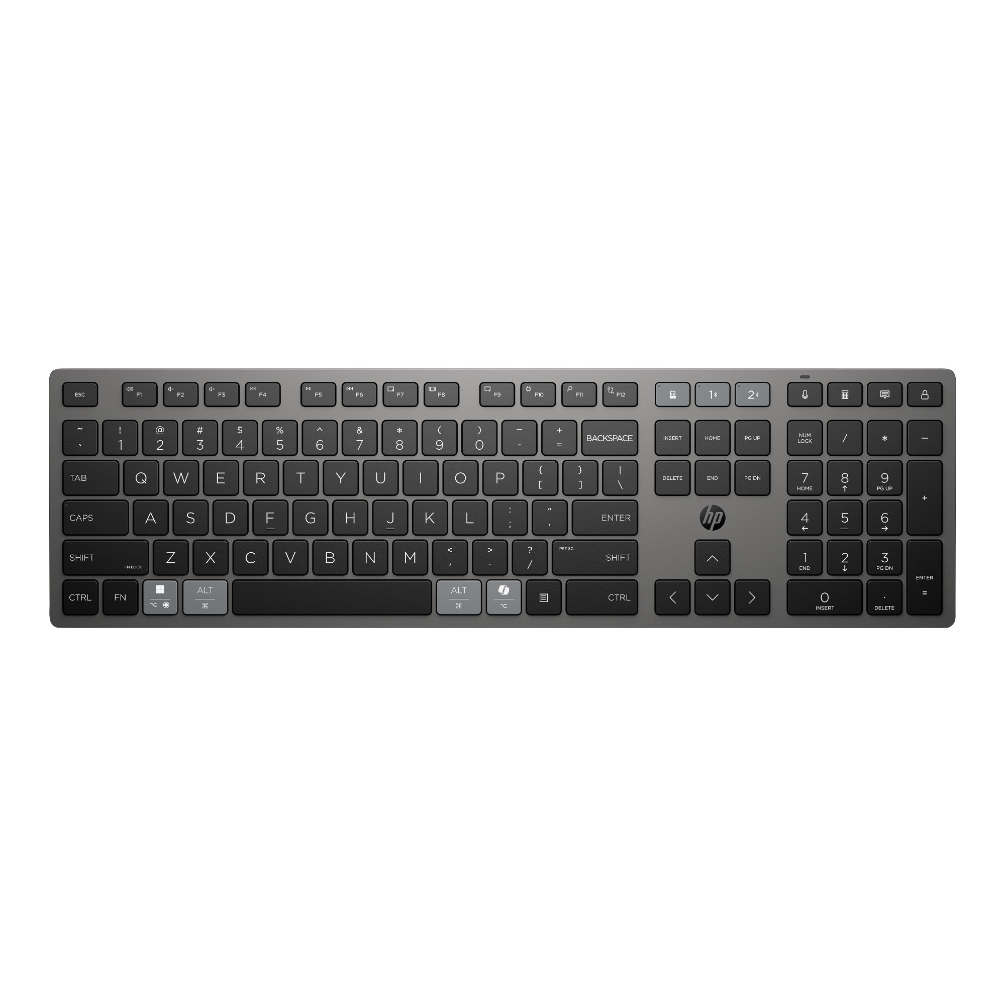 HP 725 Multi-Device Full-size Wireless Keyboard - Black