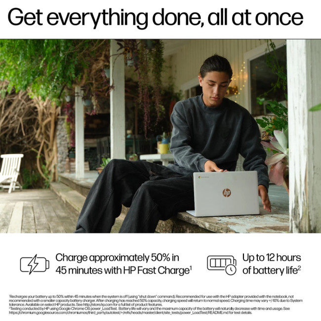 Refurbished HP ChromeBook 14a-nf0002sa Intel N100 4GB RAM 128GB UFS 14" ChromeOS Laptop