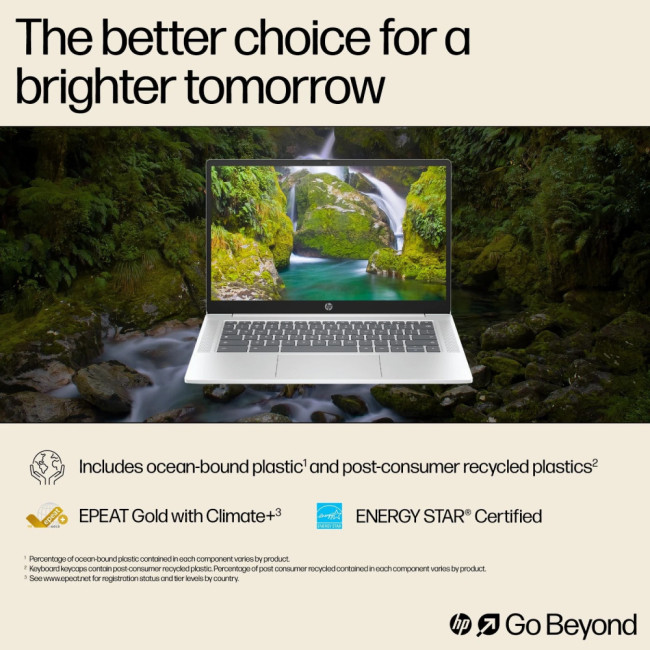 Refurbished HP ChromeBook 14a-nf0002sa Intel N100 4GB RAM 128GB UFS 14" ChromeOS Laptop