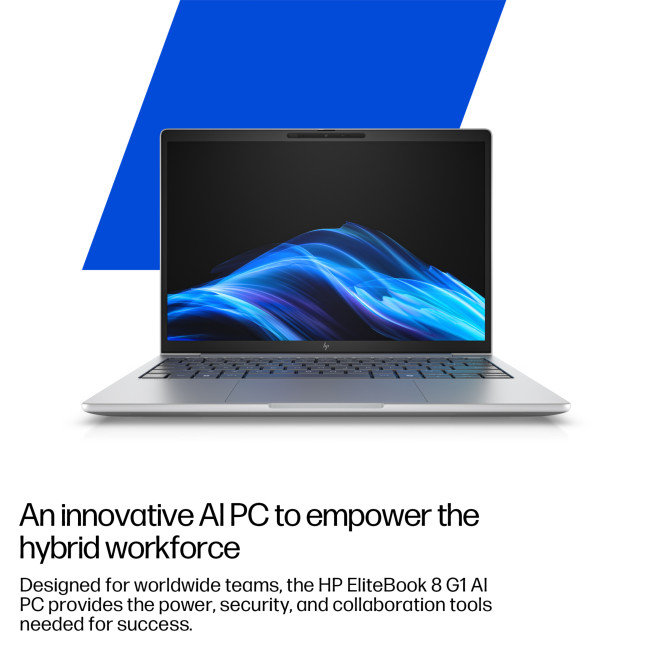 HP EliteBook 8 G1i 14 Notebook AI PC Wolf Pro Security Edition Copilot+ PC Intel Core Ultra 5 225U 16GB RAM 512GB SSD 14" WUXGA Windows 11 Pro Business Laptop
