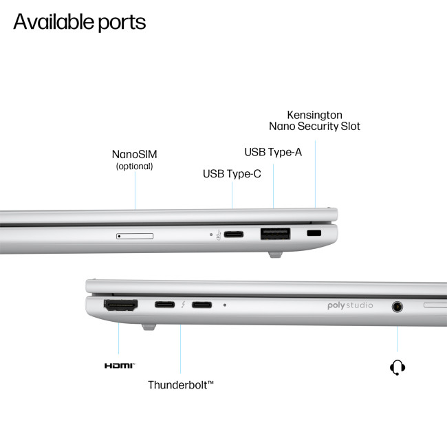HP EliteBook 8 G1i AI AD4L9ET Wolf Pro Security Edition Intel Core Ultra 5 235U 16GB RAM 512GB SSD 14" WUXGA Windows 11 Pro Laptop