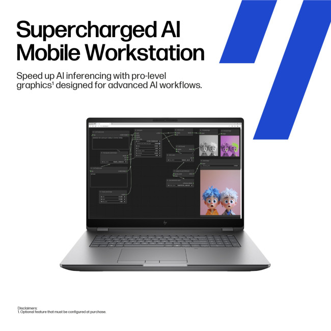 HP ZBook Fury G1i 98M05ET Data Science AI Mobile Workstation Intel Core Ultra 7 255HX 32GB RAM 1TB SSD RTX PRO 2000 8GB 18" WQXGA Windows 11 Pro Laptop