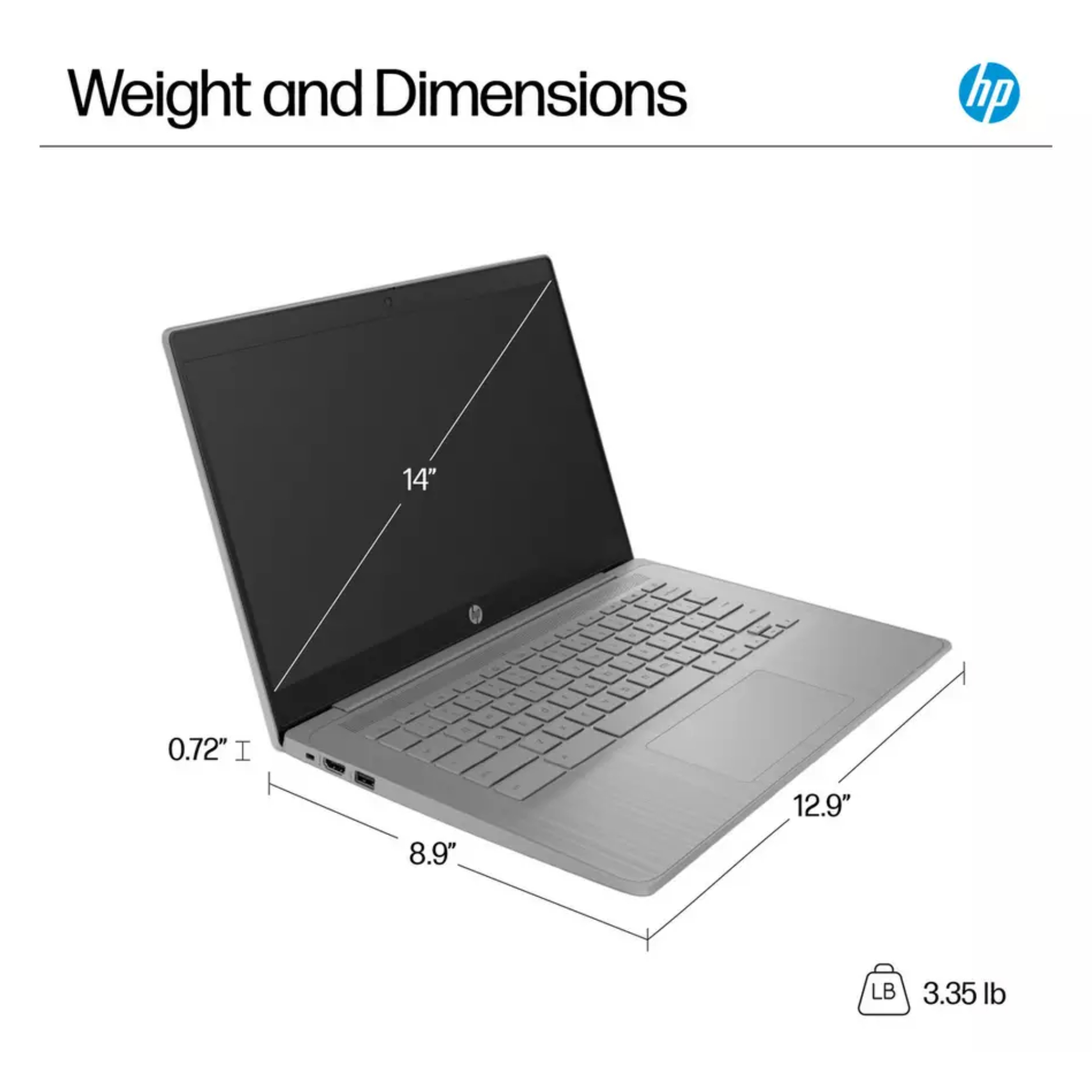 HP Chromebook 14a - Celeron N4500 4GB/64GB Business Laptop