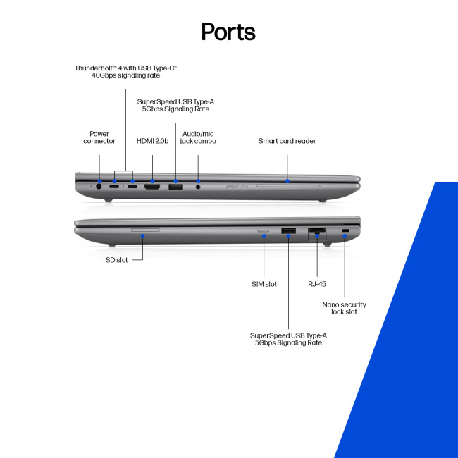 HP ZBook X G1i B72YDET Data Science AI Mobile Workstation Intel Core Ultra 9 285H 64GB RAM 2TB SSD RTX PRO 2000 8GB 16" WUXGA Windows 11 Pro Laptop