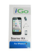 iGo Kit for Apple iPhone 4 / 3 USB Car Charger Sync Cable Screen Protector