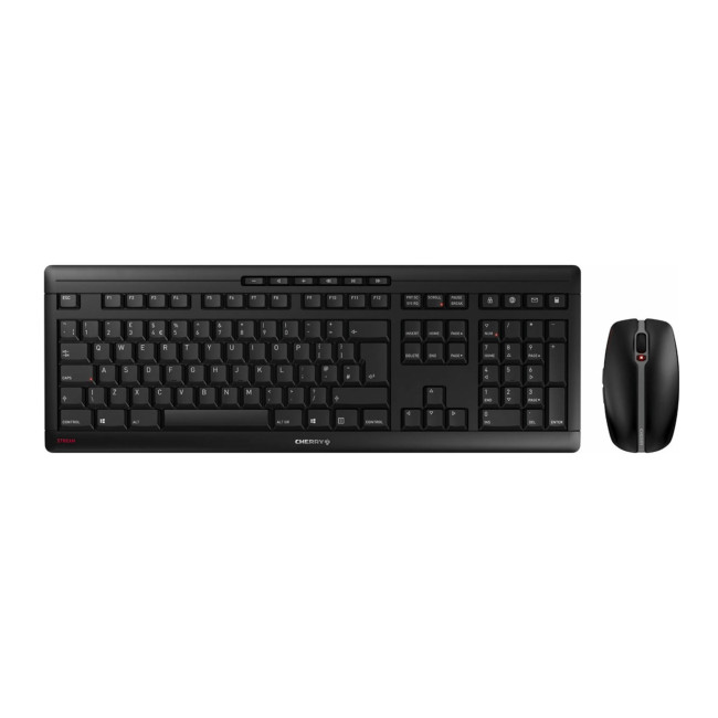 Cherry Stream Desktop 2400 DPI Wireless Keyboard and Mouse Set - Black