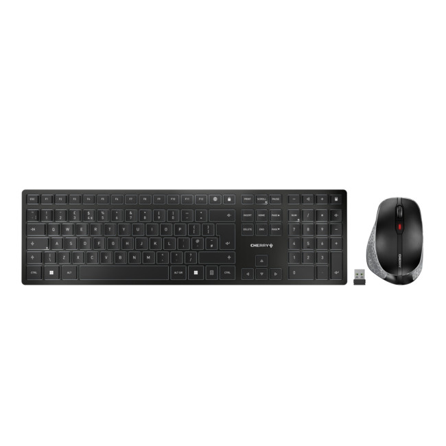 Cherry DW 9500 Slim 3000 DPI Wireless Keyboard & Mouse Set - Black