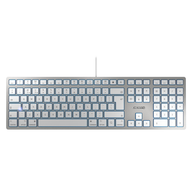 Cherry KC 6000 Ultra Flat USB Wired Keyboard for Mac - Silver