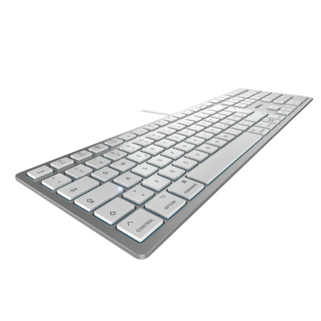 Cherry KC 6000C Ultra Flat USB-C Wired Keyboard for Mac - Silver