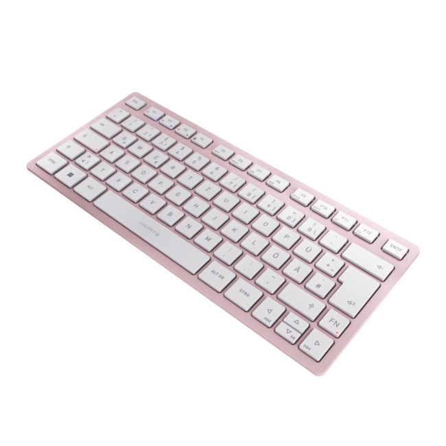Cherry KW 7100 MINI BT Bluetooth 5.1 Wireless Compact Keyboard - Pink