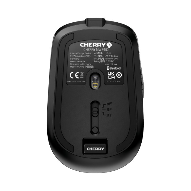 Cherry MW 9100 2400 DPI Wireless Bluetooth Optical Mouse - Black