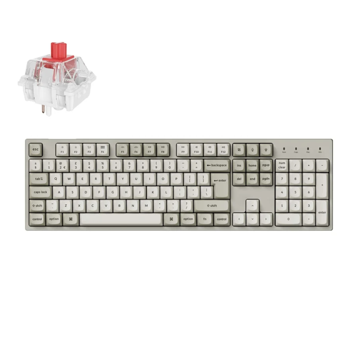 Keychron C2 Pro 8K QMK Wired Custom Mechanical UK English Keyboard