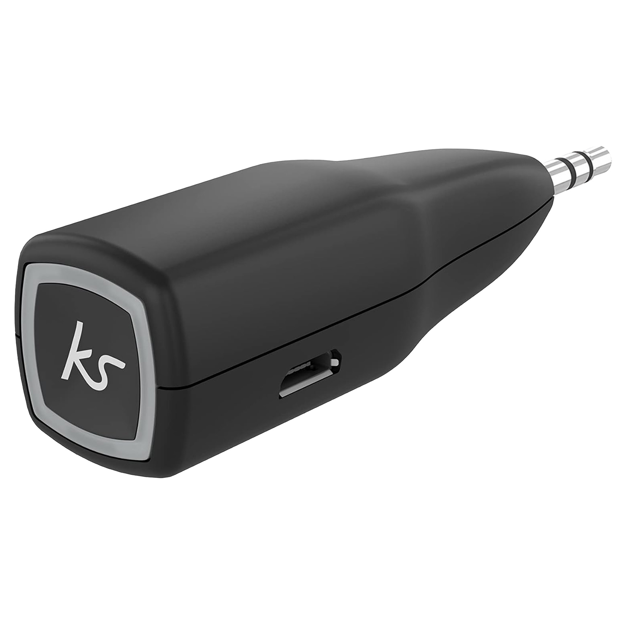 Kitsound Black Myjack 2 3.5Mm Aux Rechargeable Bluetooth Adapter
