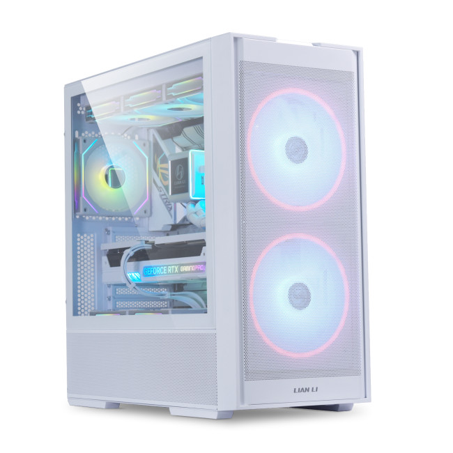 Lian Li Lancool 206 RW Tempered Glass Mid Tower Gaming PC Case - White
