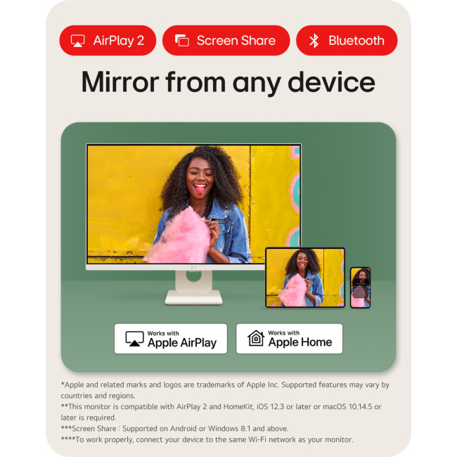 LG 27U511SA 27" Full HD 100Hz 5ms IPS Smart Monitor with WebOS and Speakers