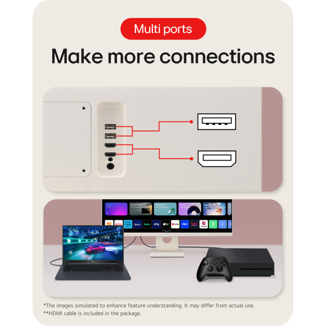 LG 27U511SA 27" Full HD 100Hz 5ms IPS Smart Monitor with WebOS and Speakers