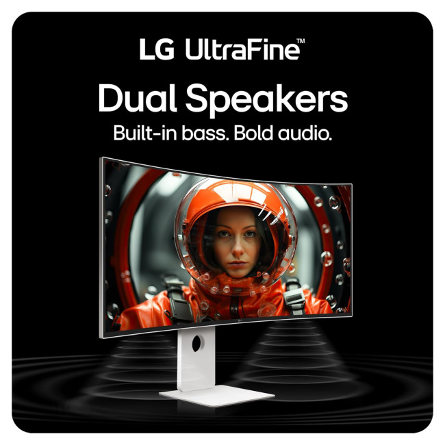 LG 40U990A-W 40" IPS Curved Ultrawide 5K2K Thunderbolt Height adjustable Monitor with Speakers