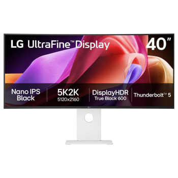 LG 40U990A-W 40" IPS Curved Ultrawide 5K2K Thunderbolt Height adjustable Monitor with Speakers