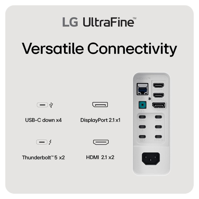 LG 40U990A-W 40" IPS Curved Ultrawide 5K2K Thunderbolt Height adjustable Monitor with Speakers