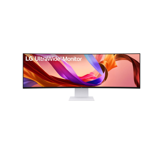 LG 49U950A-W 49" Ultrawide Curved IPS Dual Quad HD 144Hz USB-C Height Adjustable Monitor with Speakers