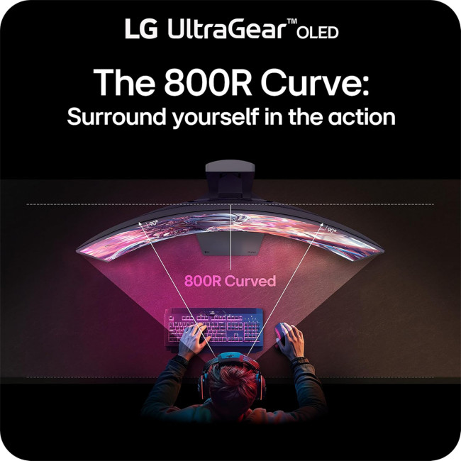 LG UltraGear 45GX900A-B 45" OLED Curved UWQHD 240Hz 0.03ms USB-C Freesync Premium Pro Gaming Monitor